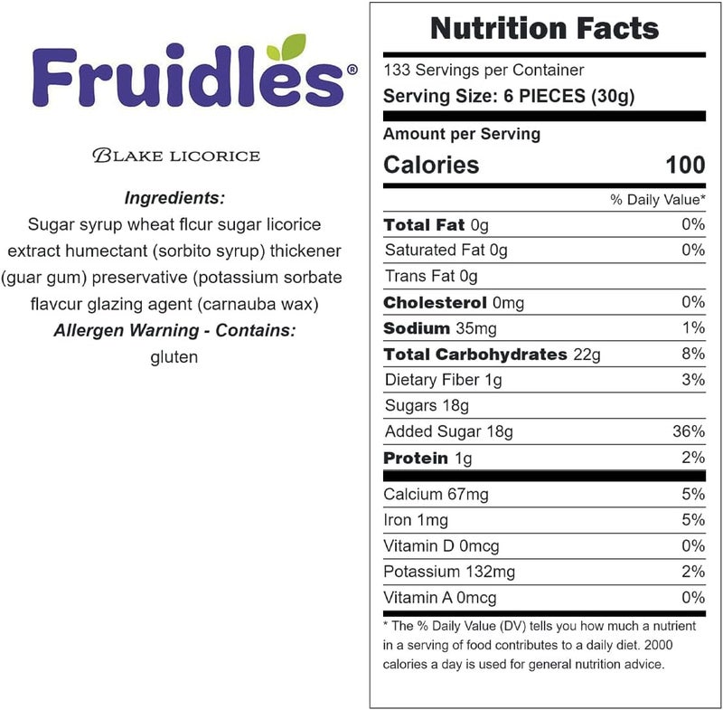 Fruidles Black Licorice Candy - Soft Gummies - Image 2